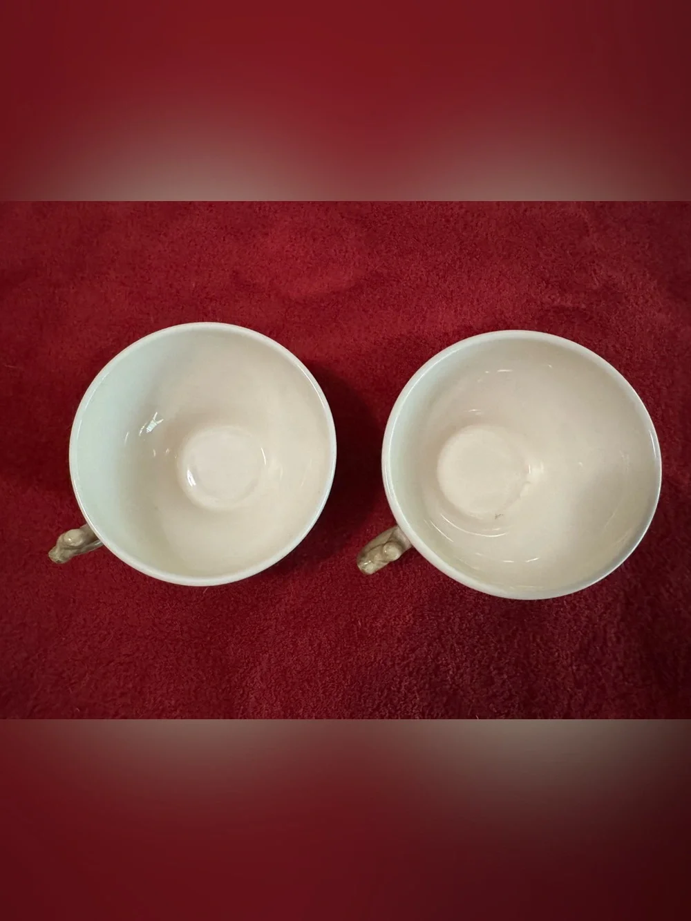 Franciscan Dessert Rose Ceramic Tea Cups with Pink Floral Motif (2)
